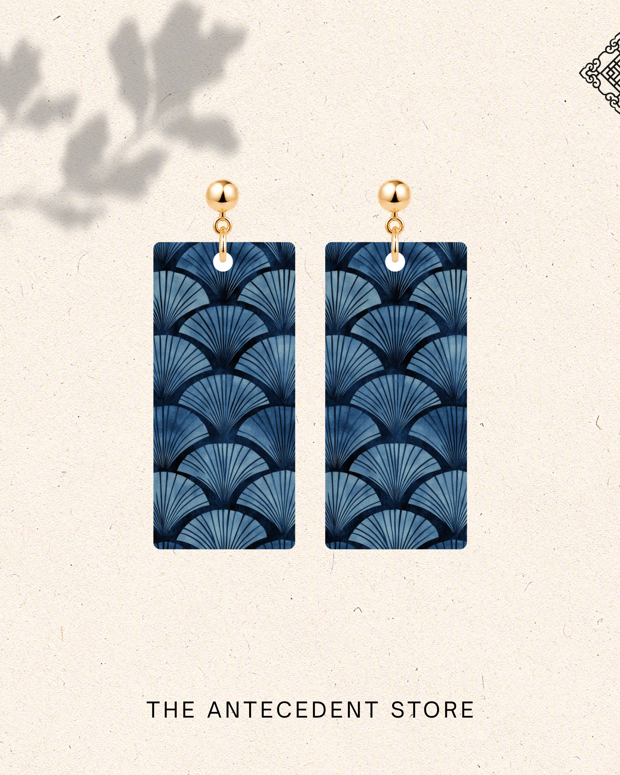 THE ANTECEDENT STORE | Fan Earrings In Blue