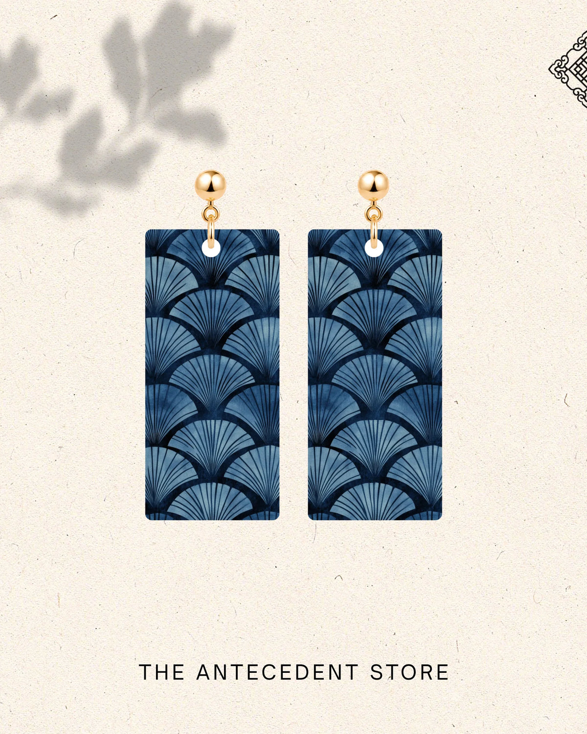 THE ANTECEDENT STORE | Fan Earrings In Blue
