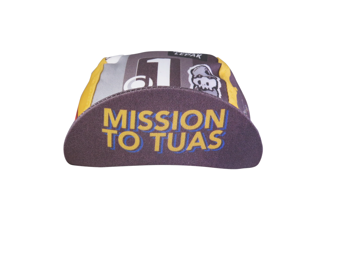 A DESIGN BY TAKACHYA | Cycling Cap - Mission to Tuas Grayscale