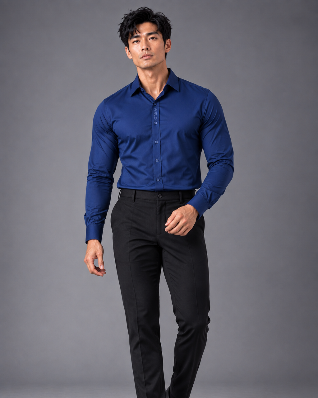 WRLD | PERFORMANCE L/S SHIRT | BLUE