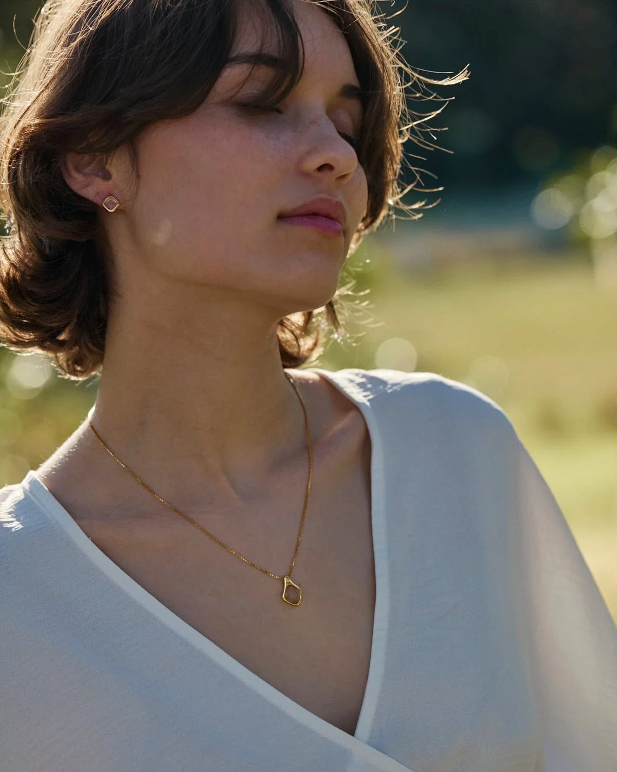 RINA LEE | GOLDEN Rutile Quartz Adjustable Chain Necklace | 18K Gold Vermeil