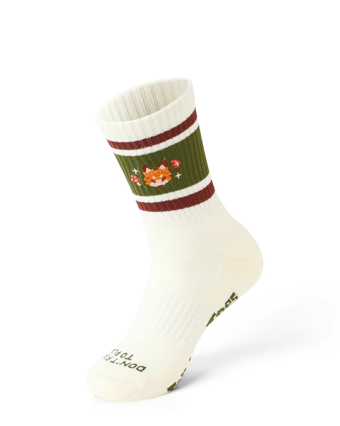 TALKING TOES | Playful Fox Athletic Sock | Cream