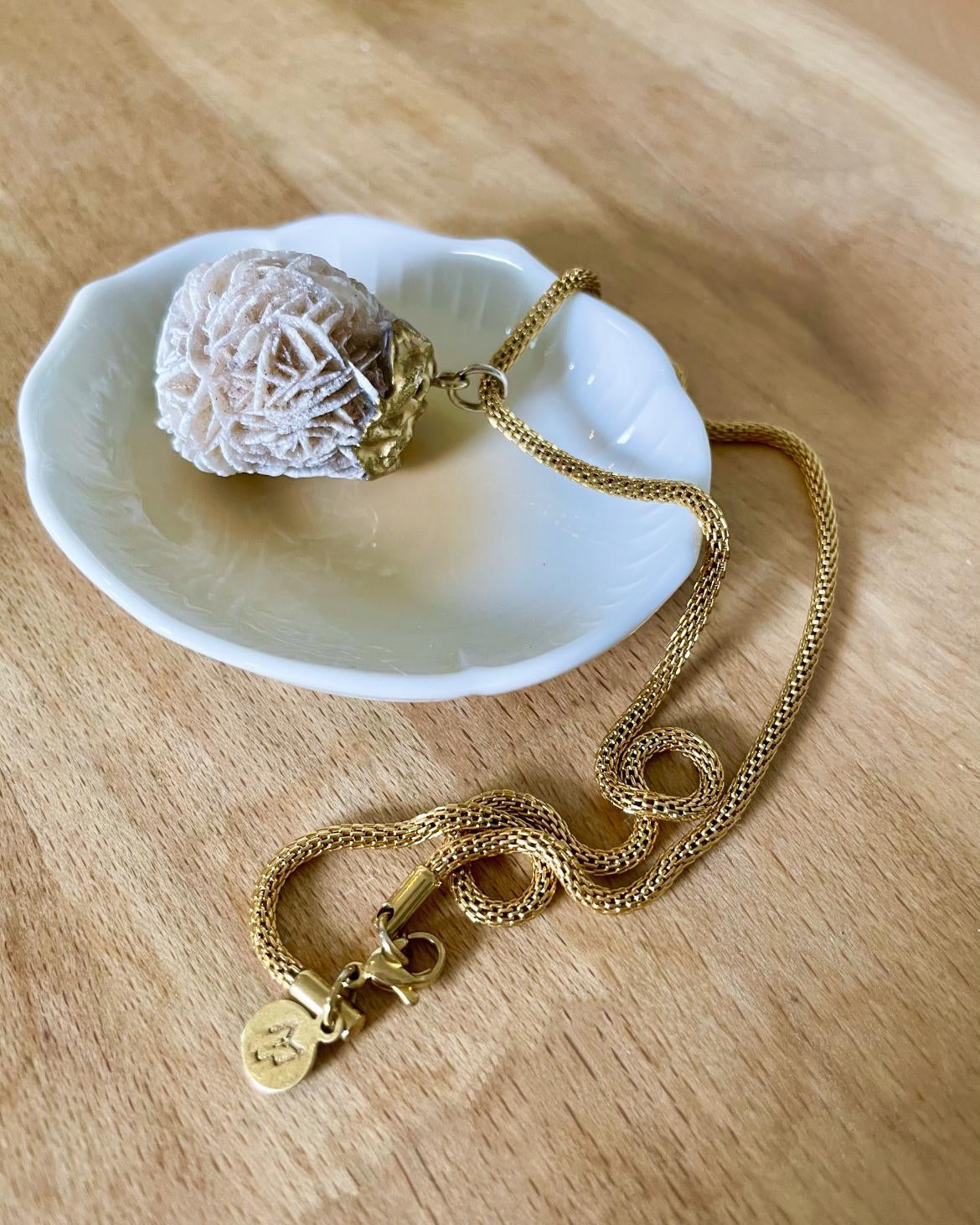 MARILYN TAN JEWELLERY | Desert Rose Natural Gemstone Pendant Necklace In Gold