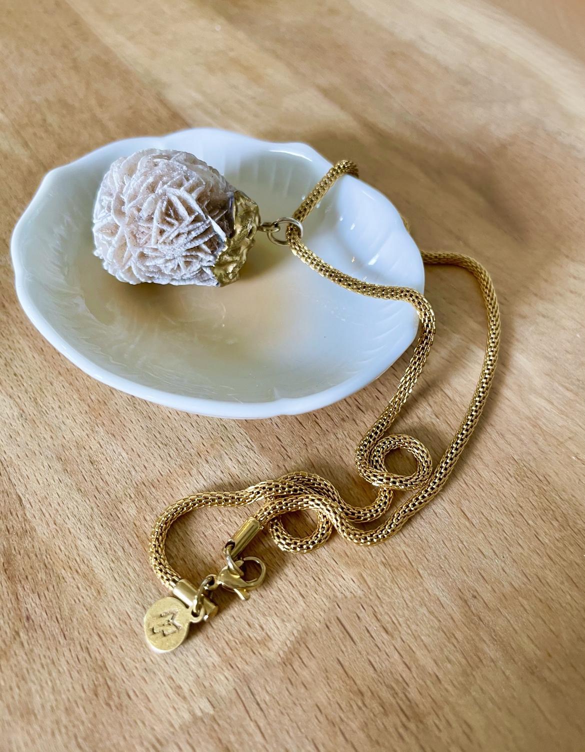 MARILYN TAN JEWELLERY | Desert Rose Natural Gemstone Pendant Necklace In Gold