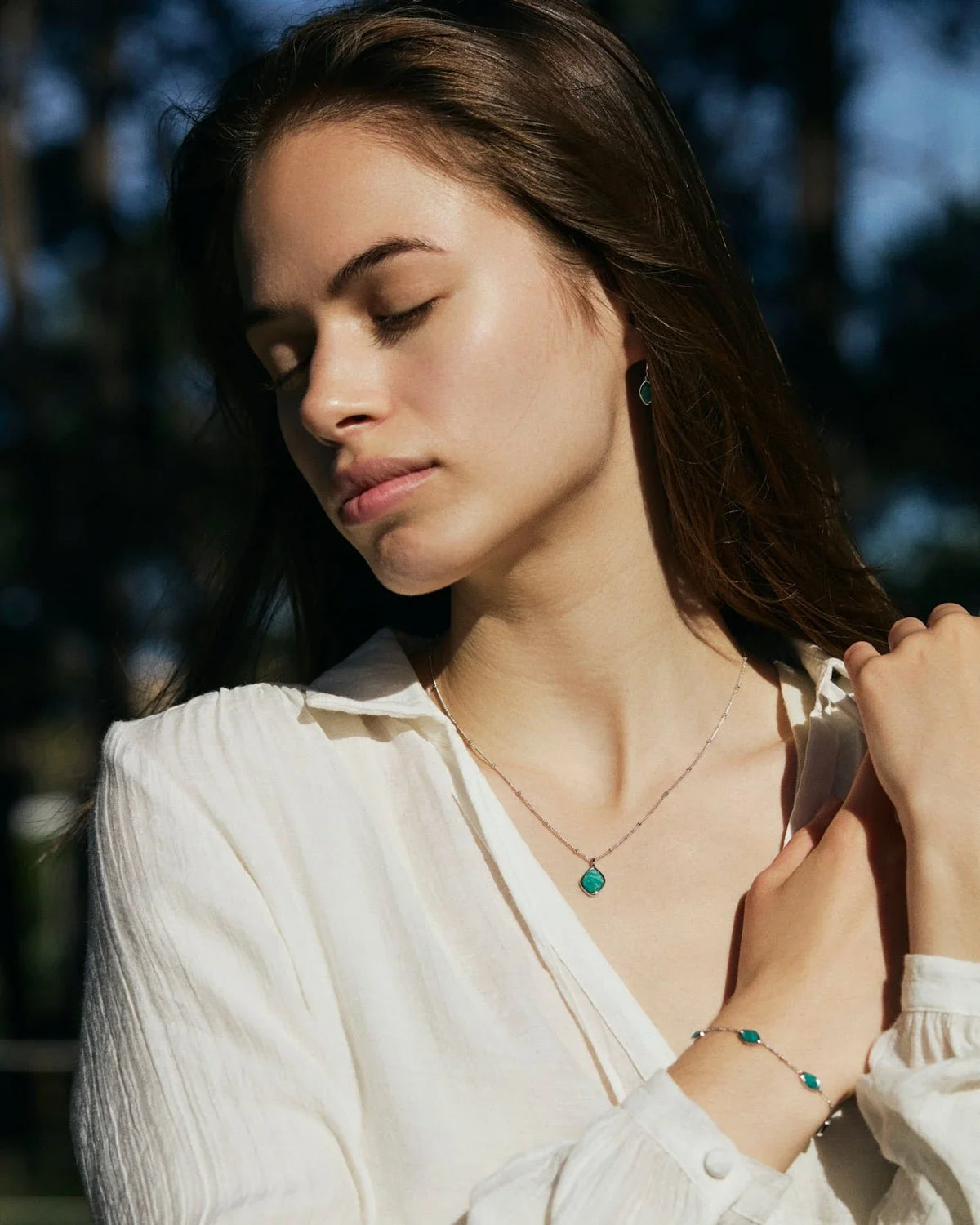 RINA LEE | Courage Amazonite Satellite Chain Necklace