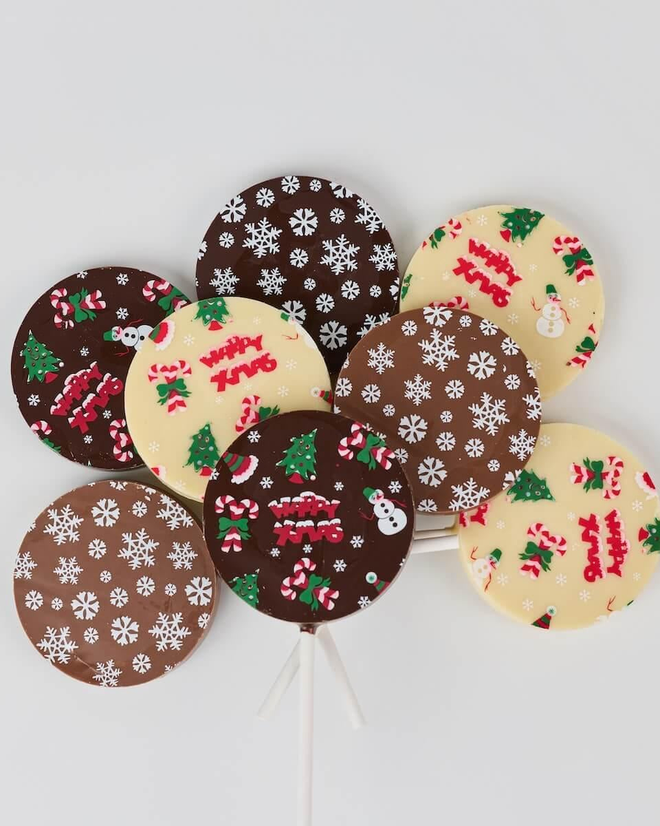 ANJALICHOCOLAT | Christmas Chocolate Lollipop: Semisweet Chocolate