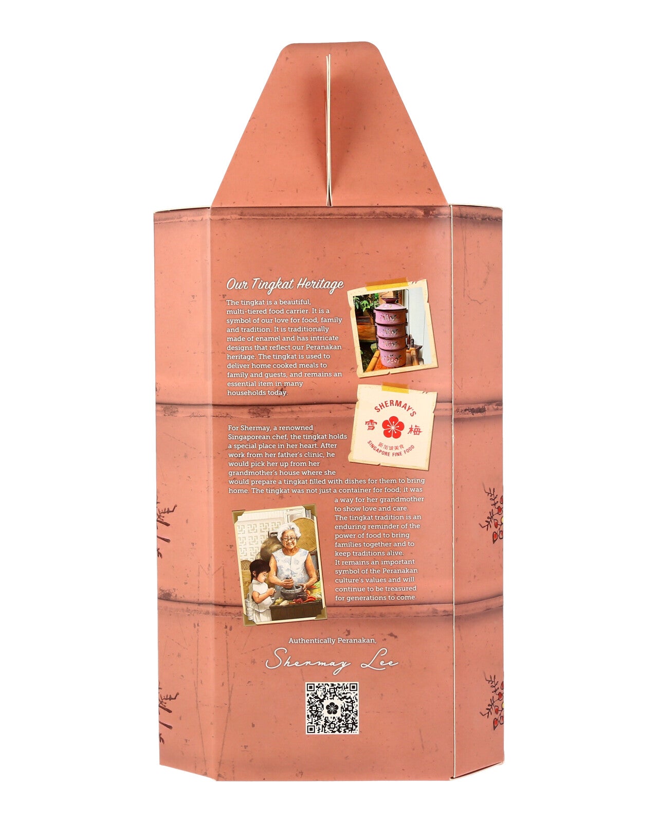 SHERMAY'S SINGAPORE FINE FOOD | Rose Pink Tingkat Gift Set - Keropok and Sauces