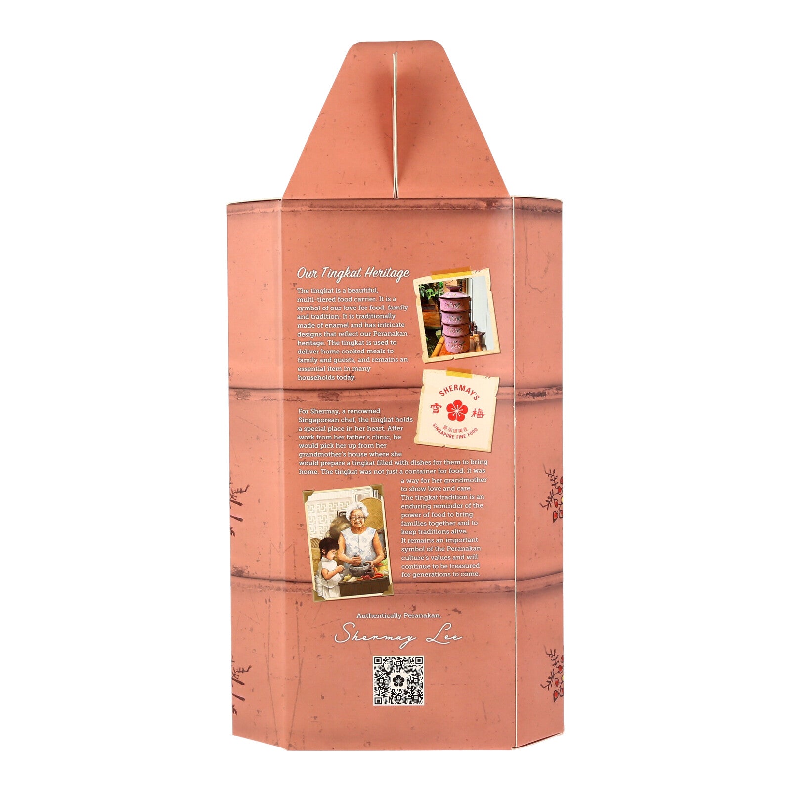 SHERMAY'S SINGAPORE FINE FOOD | Rose Pink Tingkat Gift Set - Keropok and Sauces