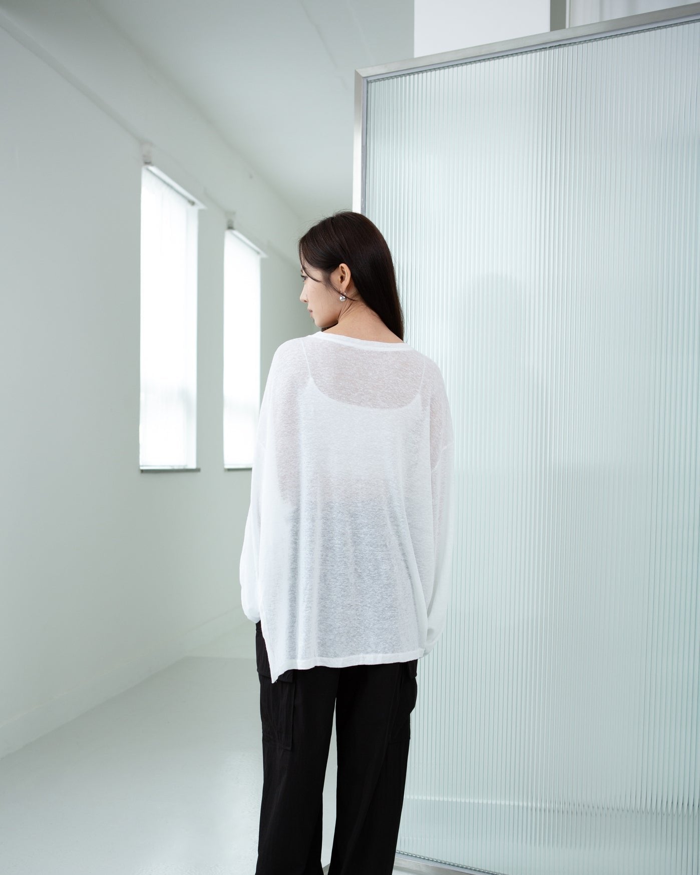 SAERO COLLECTIVE | Myeon Long Sleeve Top | White