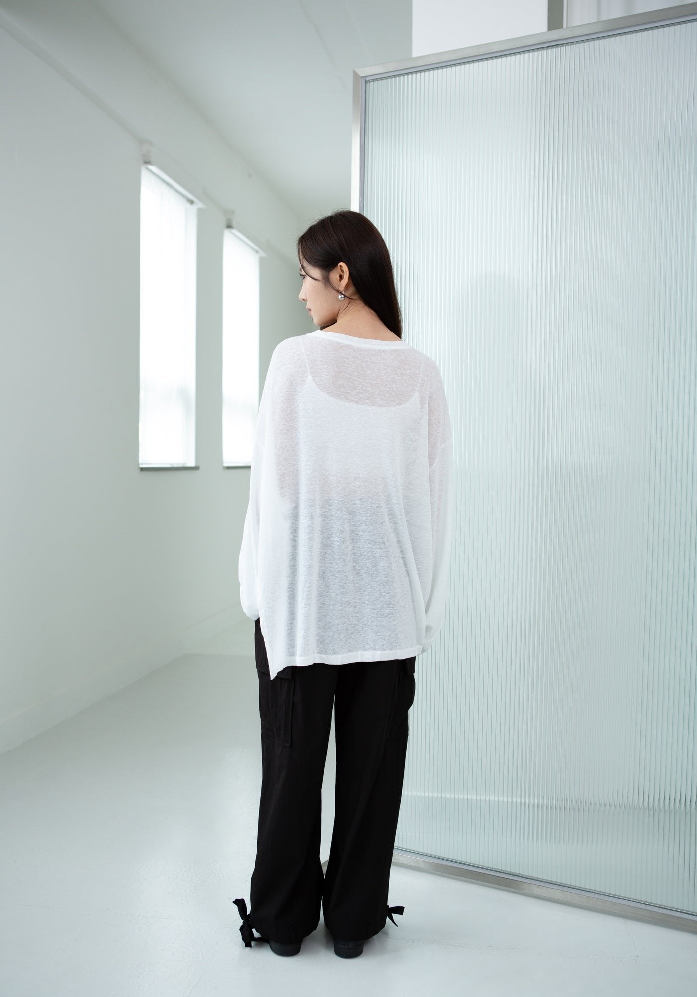SAERO COLLECTIVE | Myeon Long Sleeve Top | White
