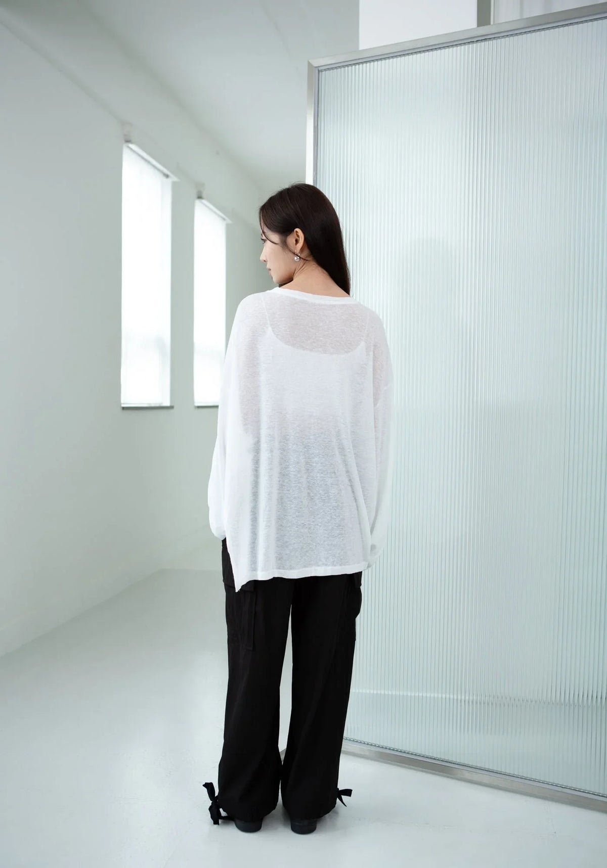 SAERO COLLECTIVE | Myeon Long Sleeve Top | White