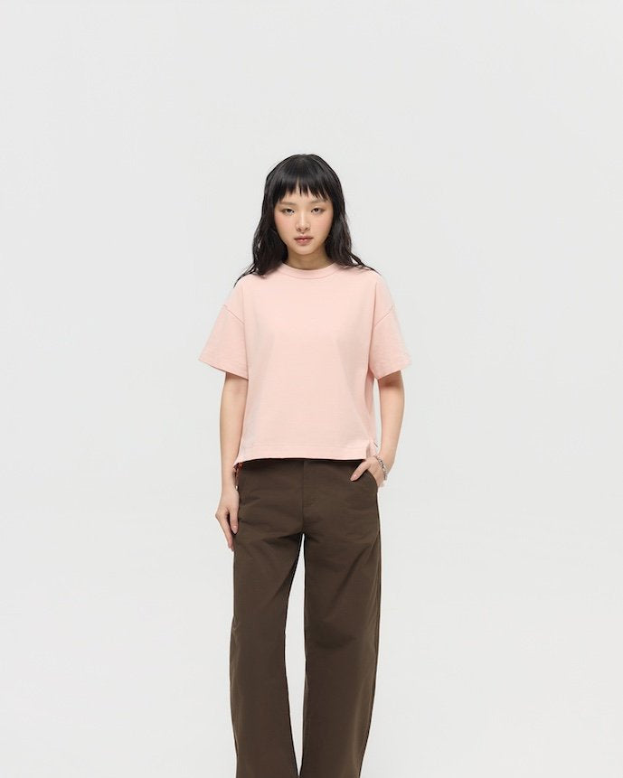 3EIGHTH | SOKKO Zip Tee in Blush Pink