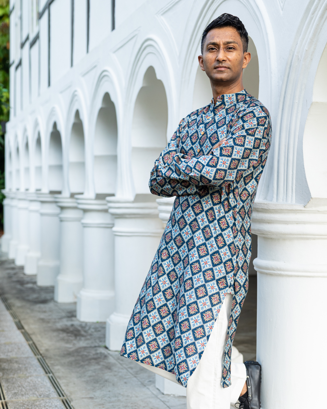NIMBU | Tara Blue Men's Kurta Pajama Set in Muslin Cotton