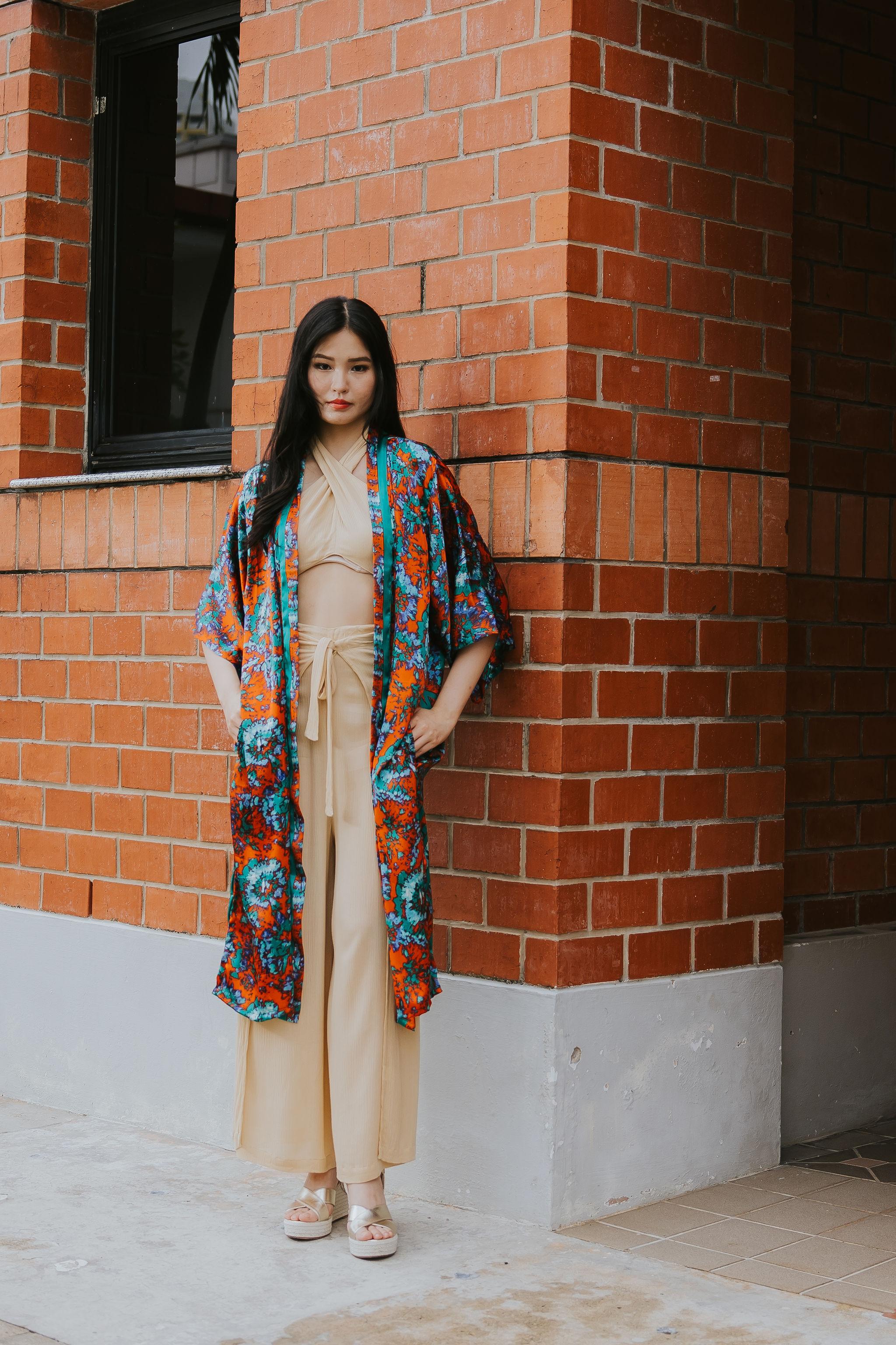 RAJA RANI | Modal Silk Long Kimono