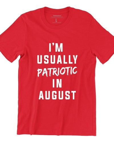 WET DESIGN | I Am Usually Patriotic In August Graphic T-Shirt