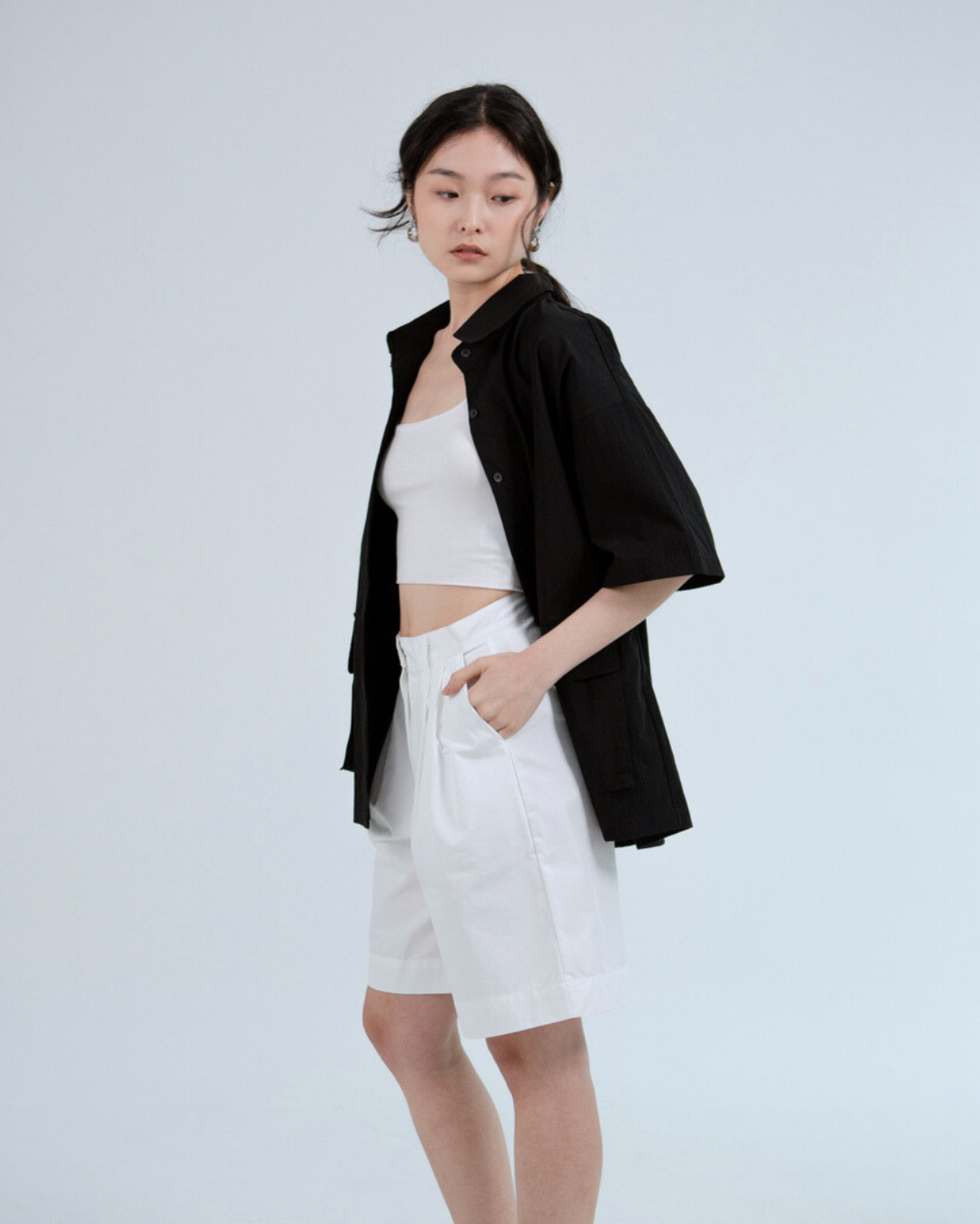 SAERO COLLECTIVE | Boho Overfit Shirt | Black