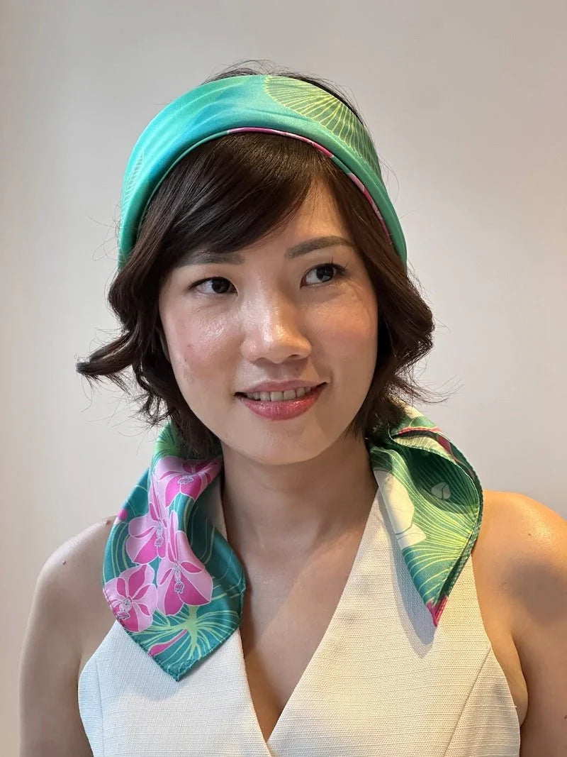 BINARY STYLE | Botanic Oasis By The Bay Silk Scarf