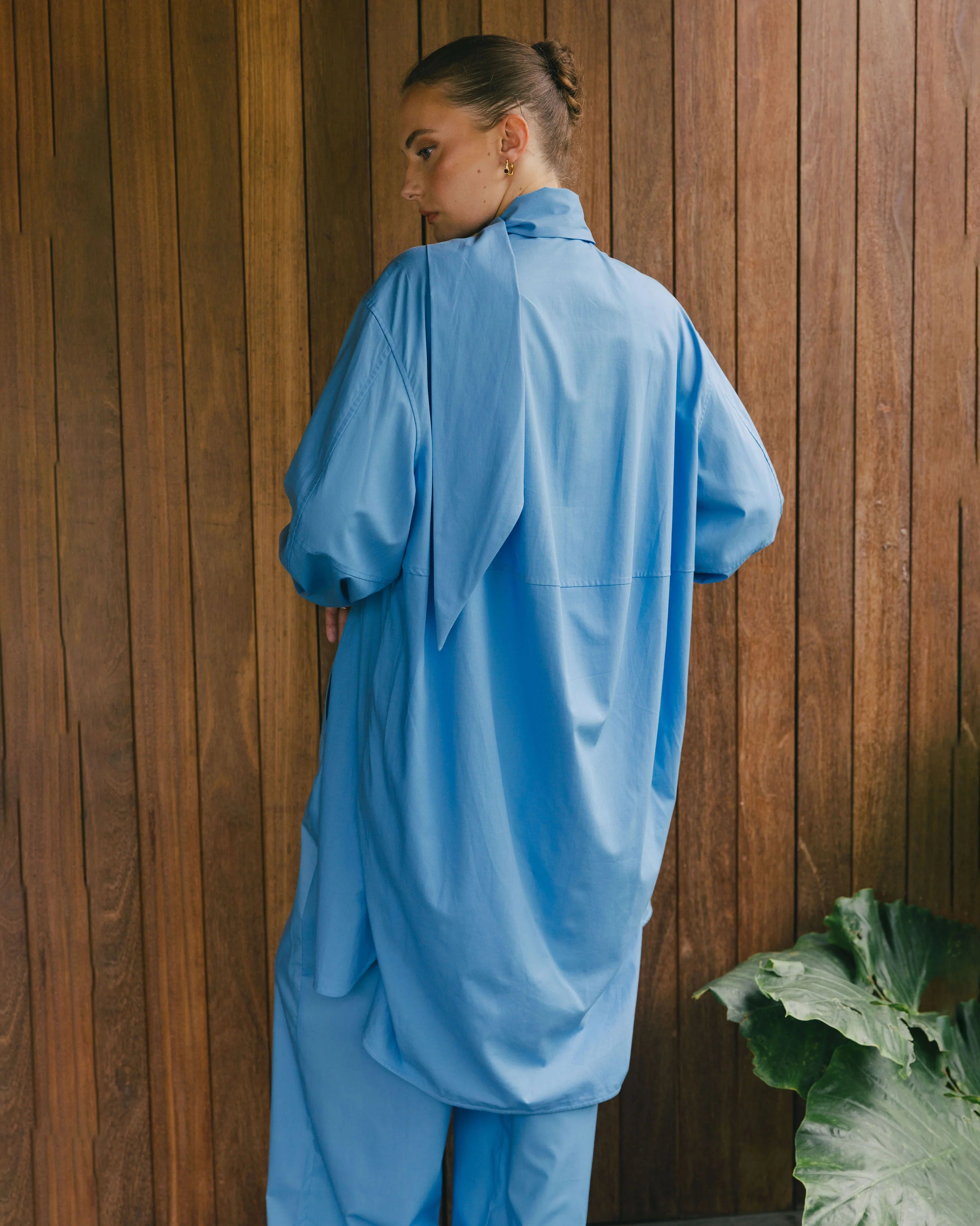 LAYERPLAN | Marina Scarf Collar Shirt Dress