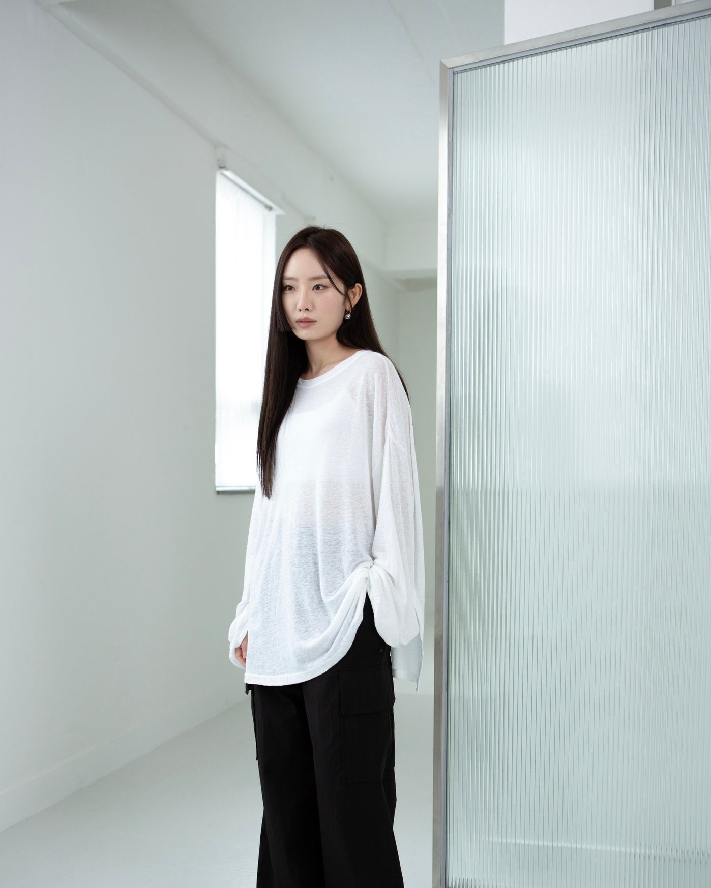 SAERO COLLECTIVE | Myeon Long Sleeve Top | White