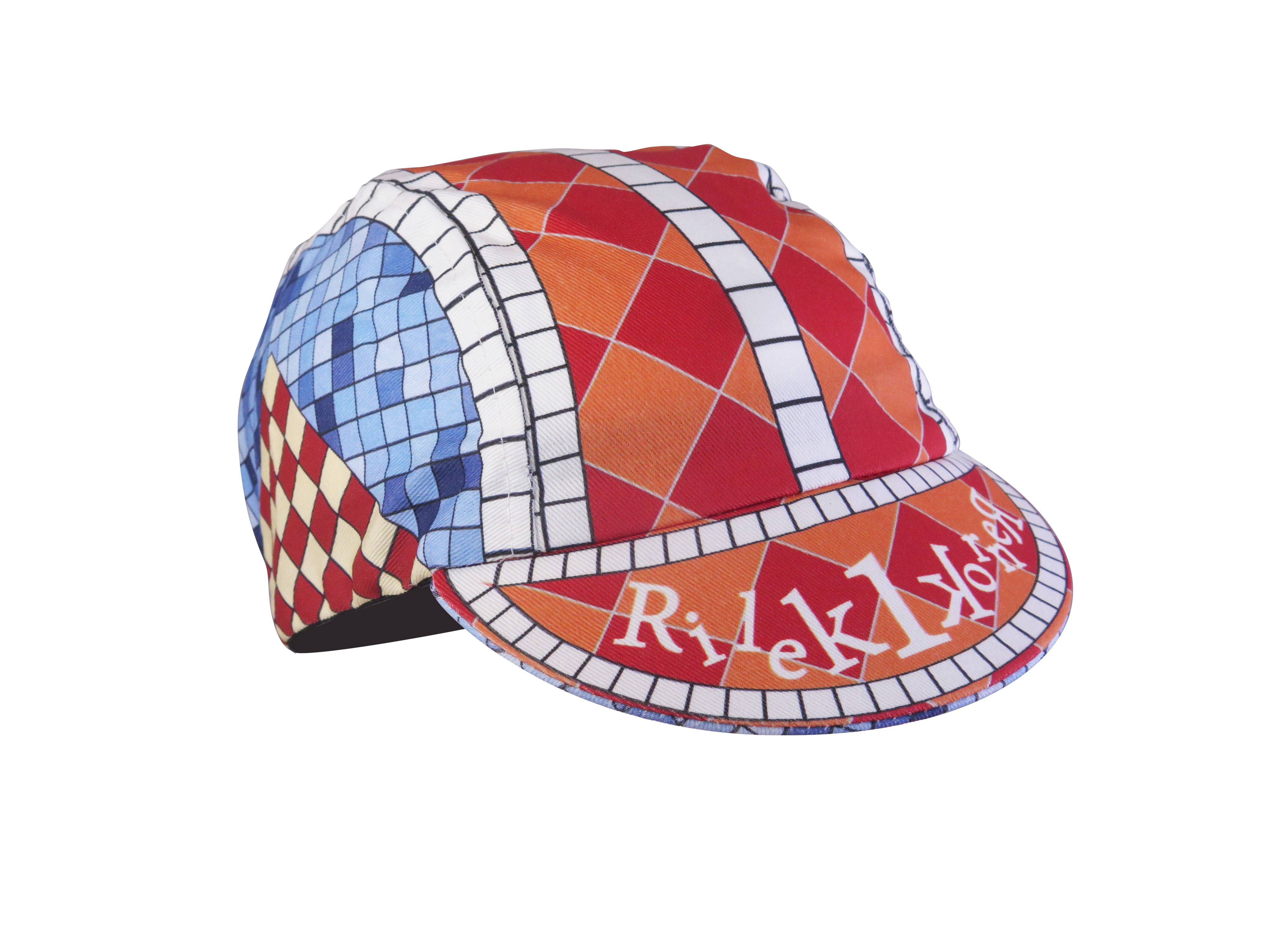A DESIGN BY TAKACHYA | Cycling Cap - Lepak Checkered Brown Blue