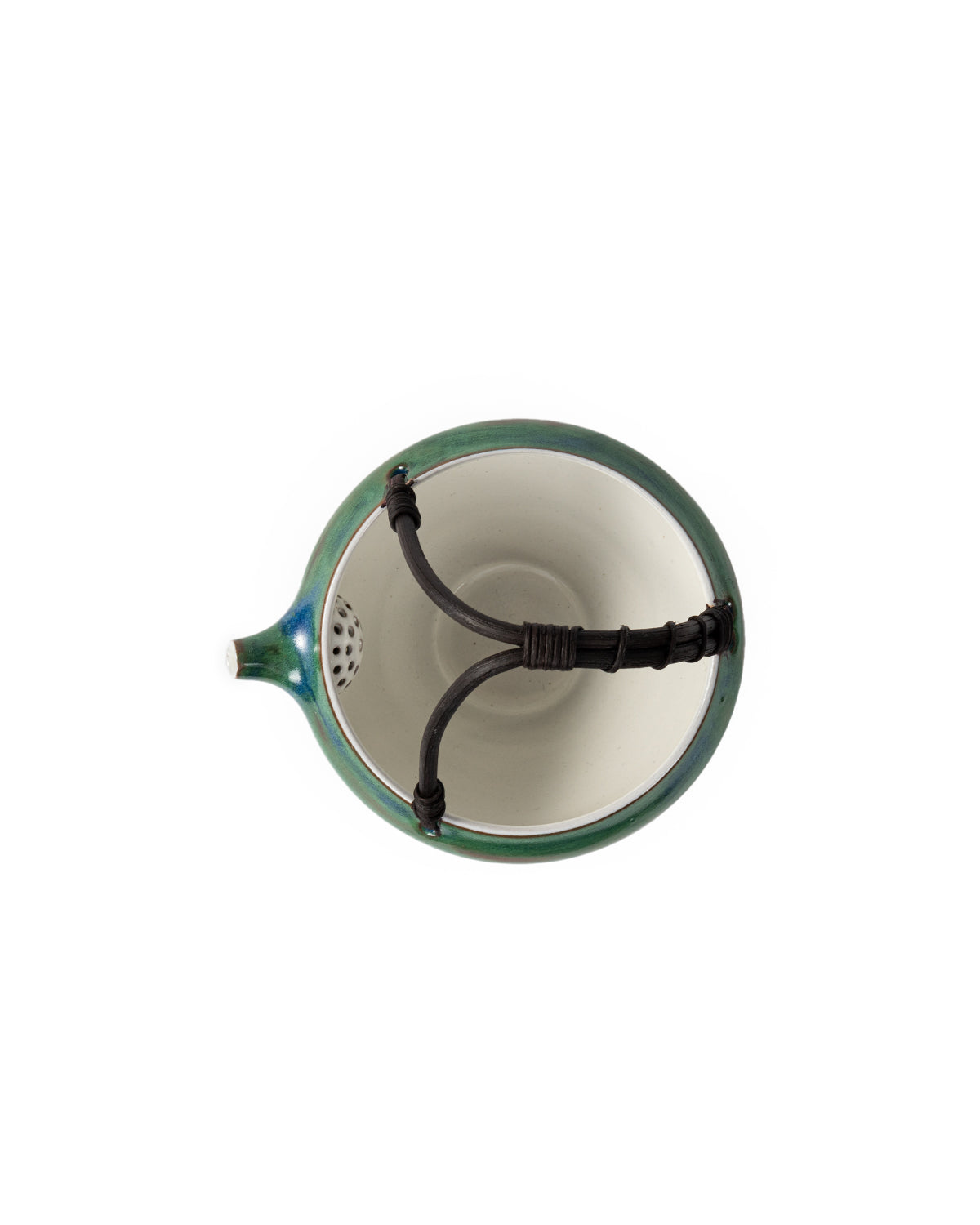 CRAFILAB | Official Green Glaze & Rattan Tea Bowl