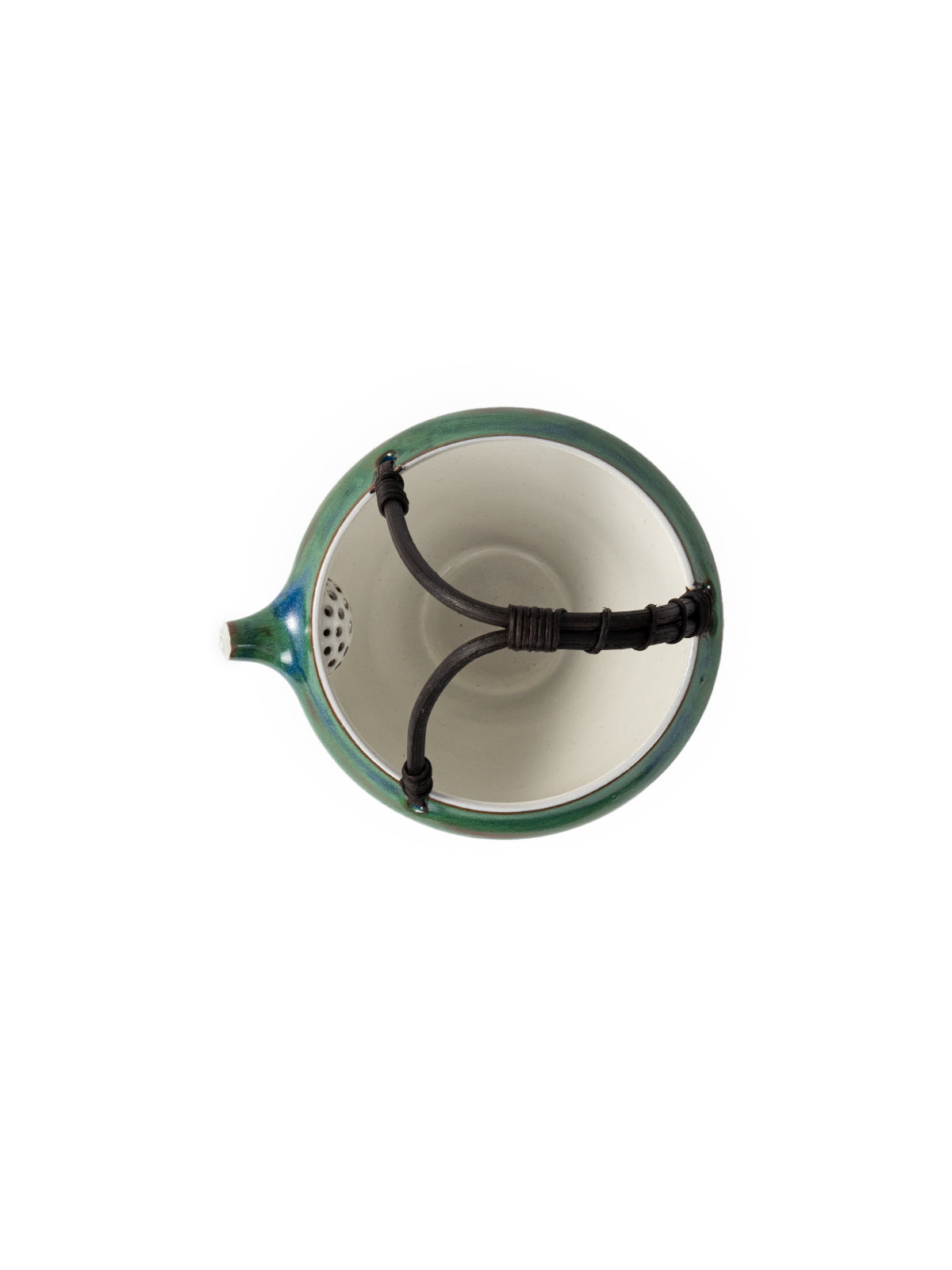 CRAFILAB | Official Green Glaze & Rattan Tea Bowl