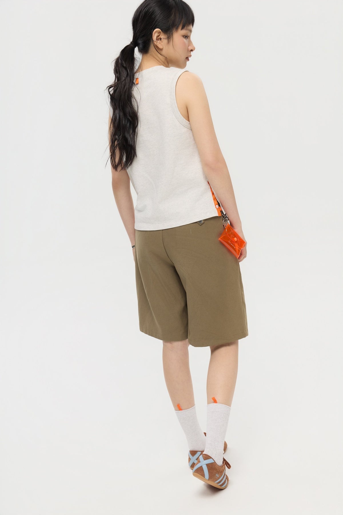 3EIGHTH | TAB Crew Socks in Grey Marl