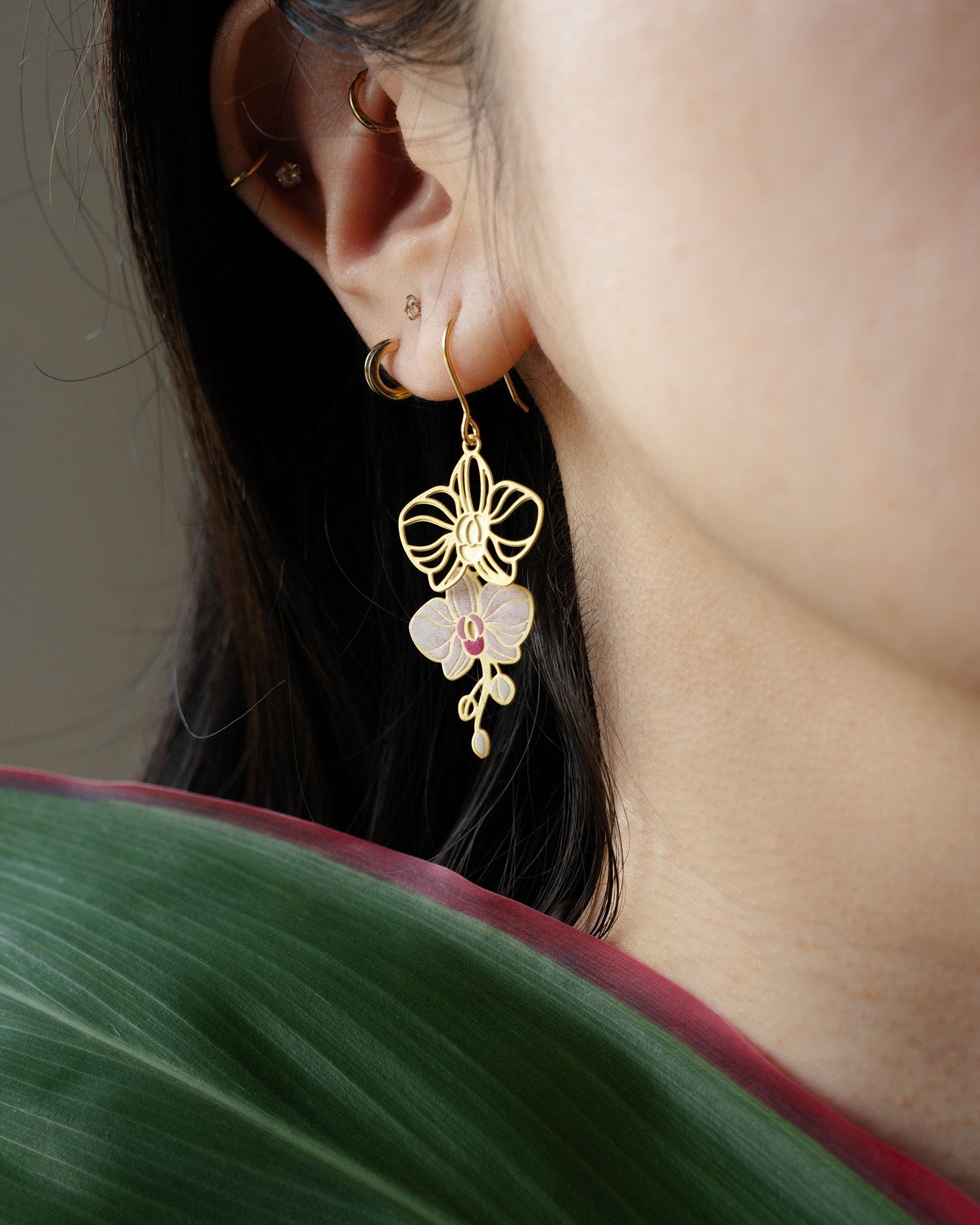 EMBRACE JEWELLERY | White Orchid Earrings