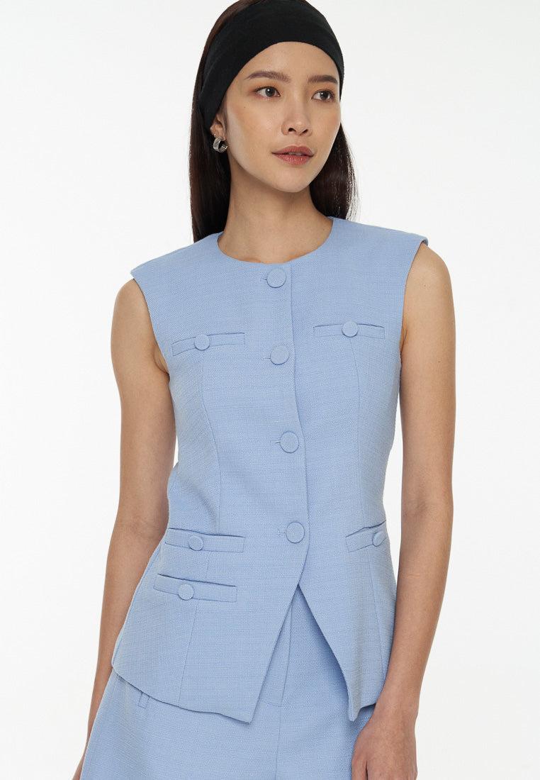 DRESSINGPAULA | Tailored Tweed Vest Top