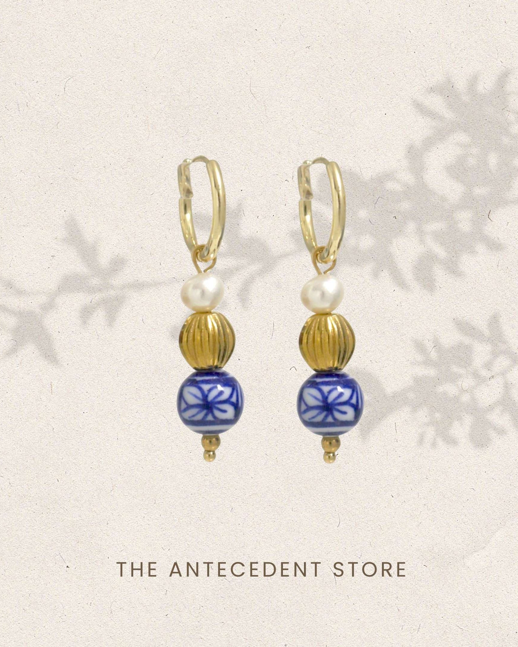 THE ANTECEDANT STORE | Peranakan Bloom Porcelain Earrings