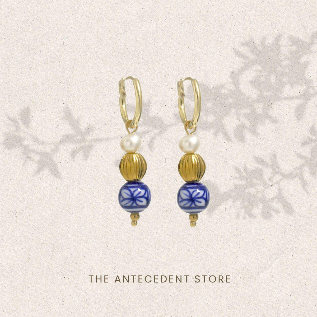THE ANTECEDANT STORE | Peranakan Bloom Porcelain Earrings