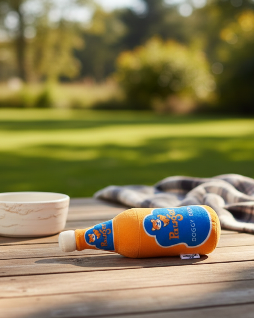 NOM | Waggle Pawger Beer Squeakie Chew Toy