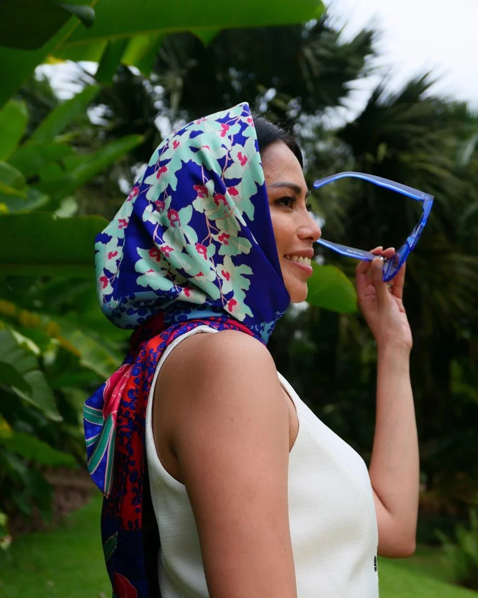 BINARY STYLE | Straits Chinoiserie Premium Silk Scarf