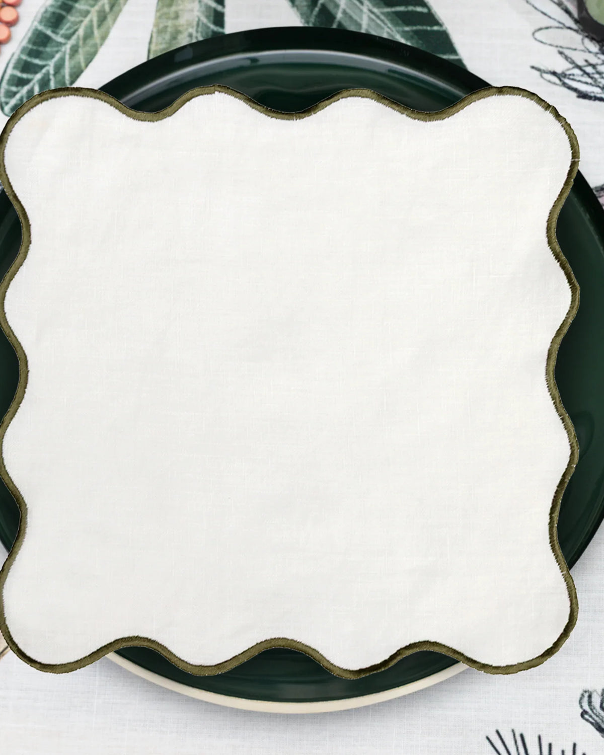 MEJA | The Aventure Africaine’ Cocktail Napkin - Marshmallow Solid (Set Of 2)