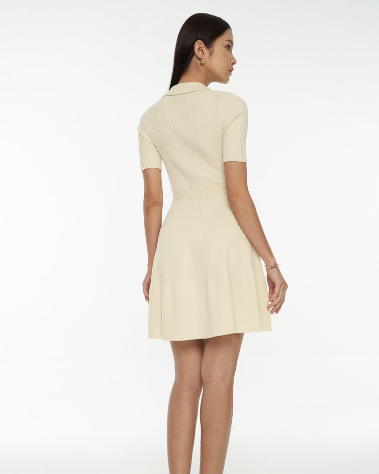 DRESSINGPAULA | Rib-Knit Polo Dress