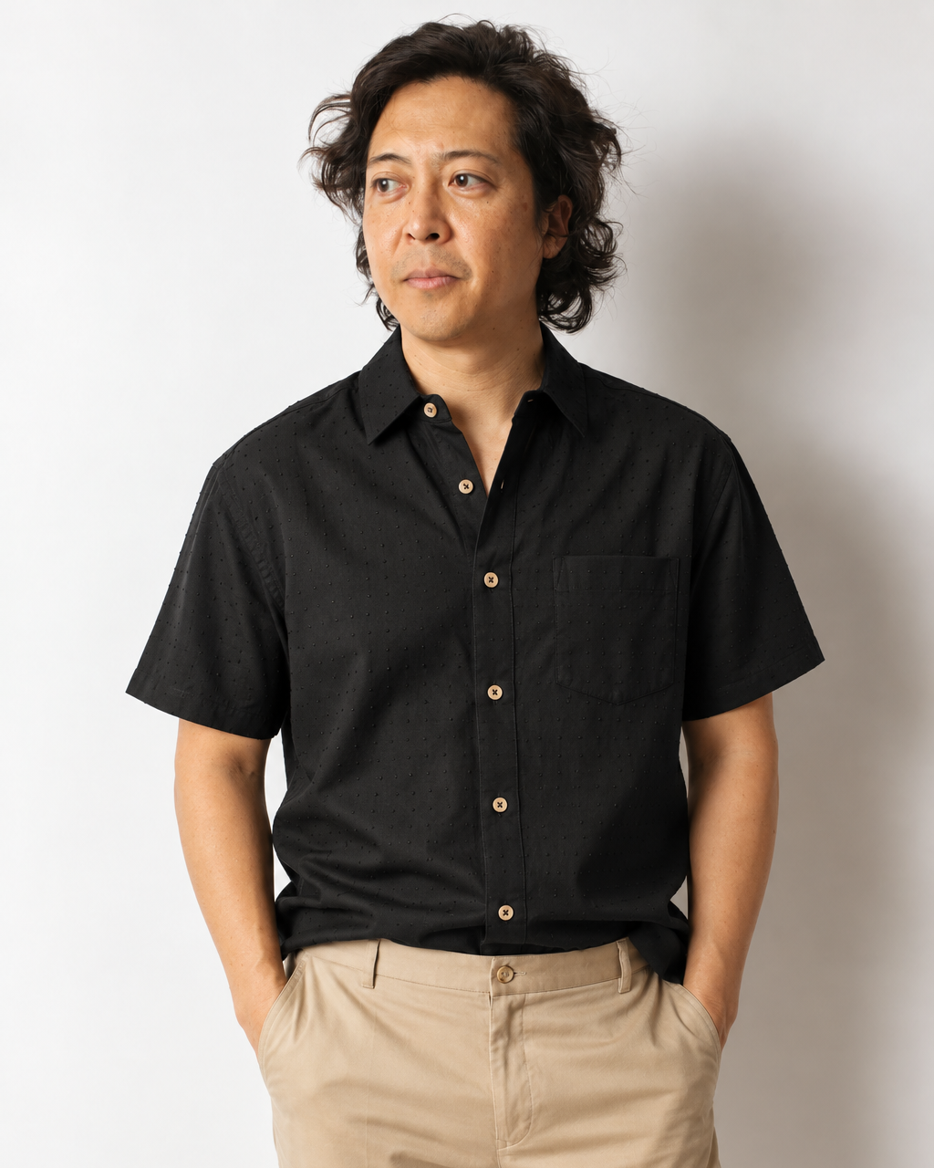 DUXTON | Regular Fit Button Up Shirt - Swiss Dot