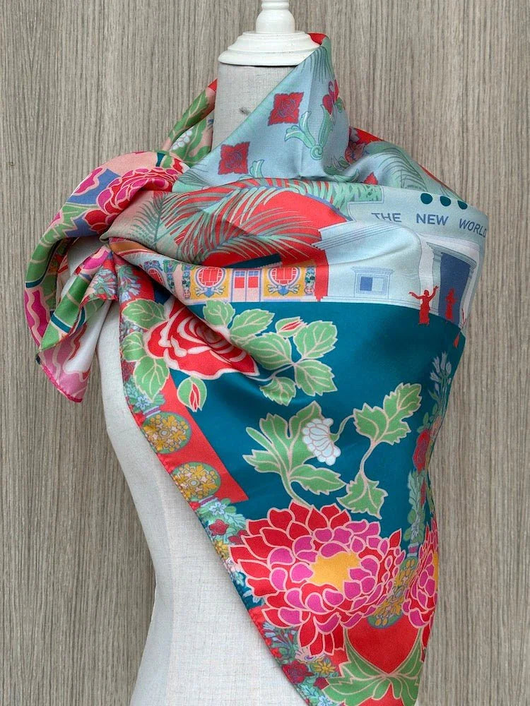 BINARY STYLE | Jalan Besar Silk Square Scarf 87x87cm