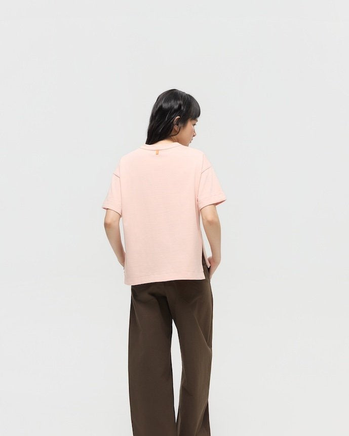 3EIGHTH | SOKKO Zip Tee in Blush Pink