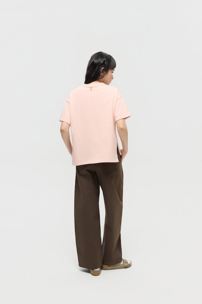 3EIGHTH | SOKKO Zip Tee in Blush Pink