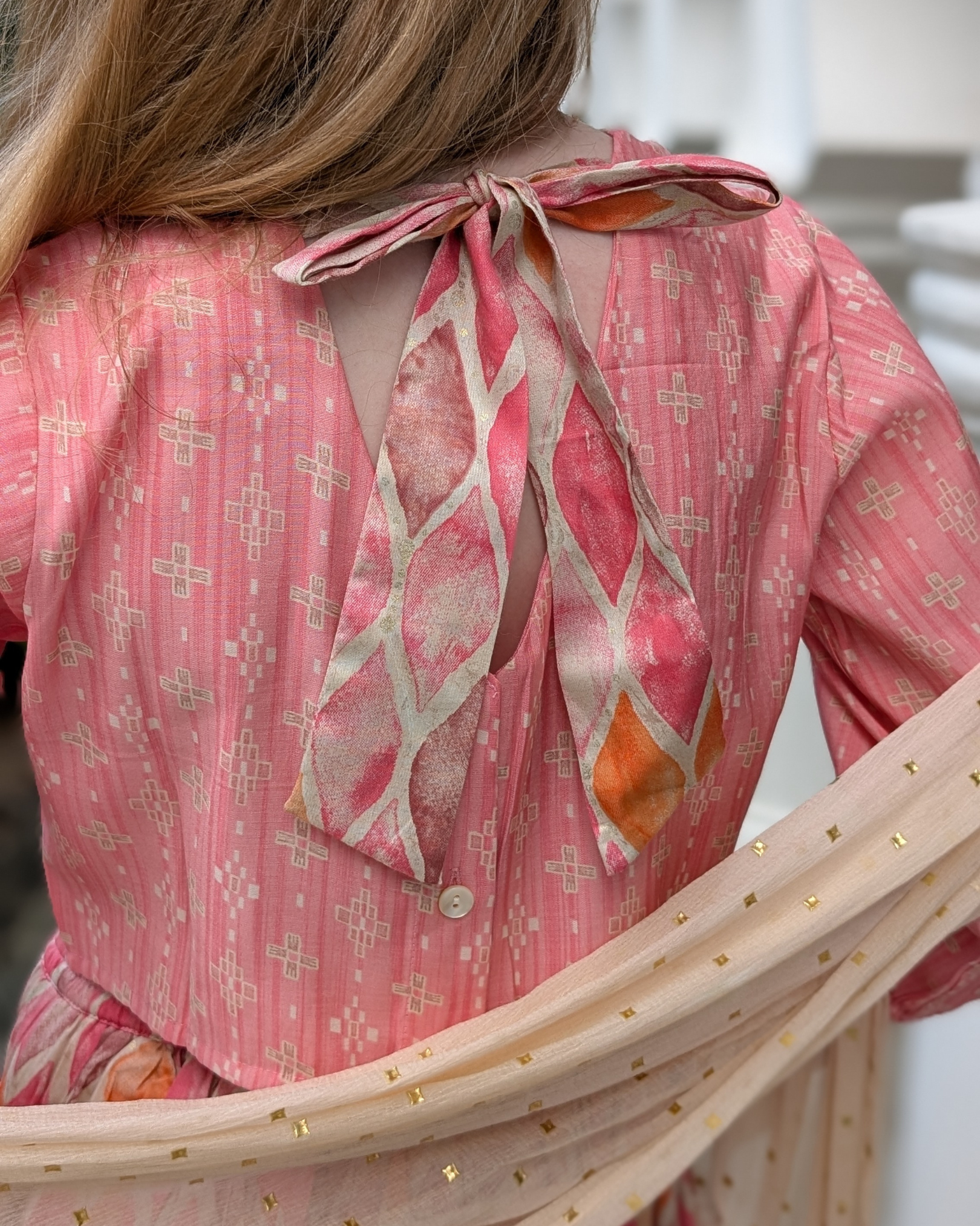 NIMBU | Rooh Pink Girls Lehenga Choli Set With Dupatta In Muslin Cotton