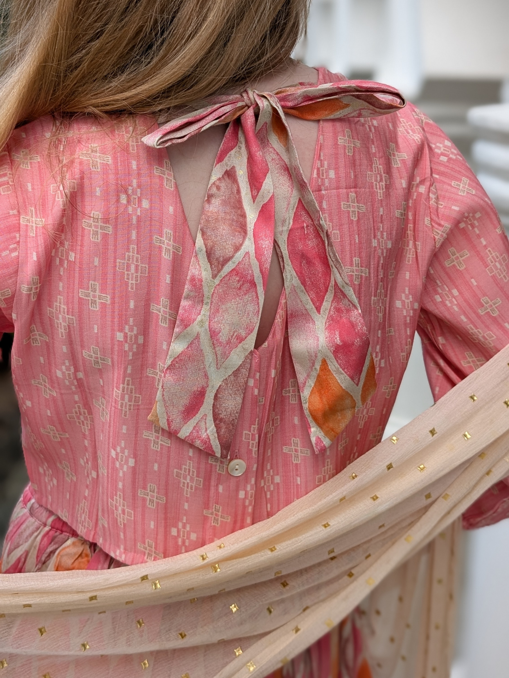 NIMBU | Rooh Pink Girls Lehenga Choli Set With Dupatta In Muslin Cotton