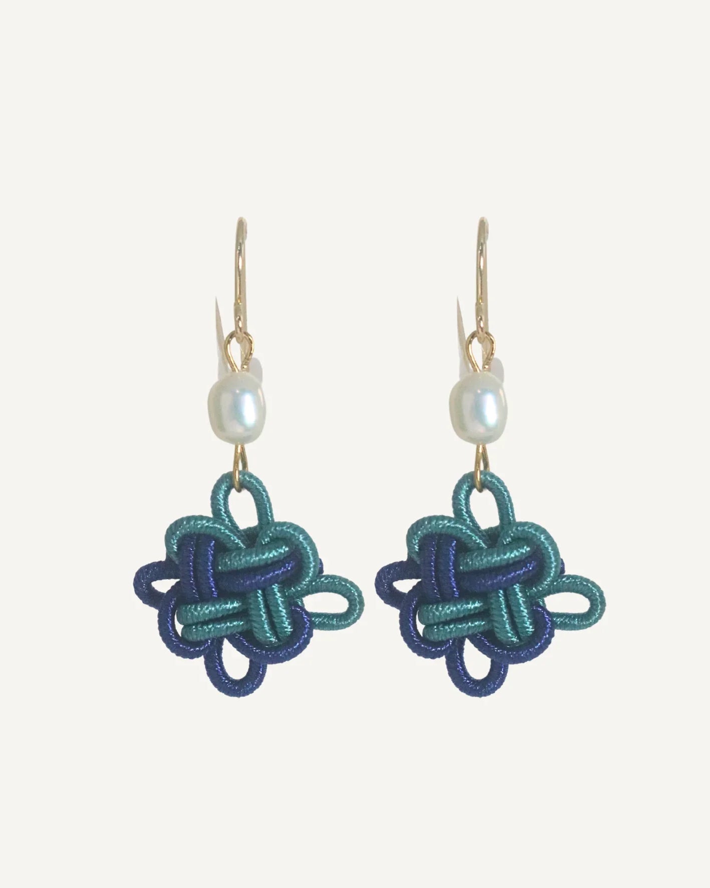 THE ANTECEDANT STORE | E - Auspicious Knot Earrings S1 (Blue/Green)