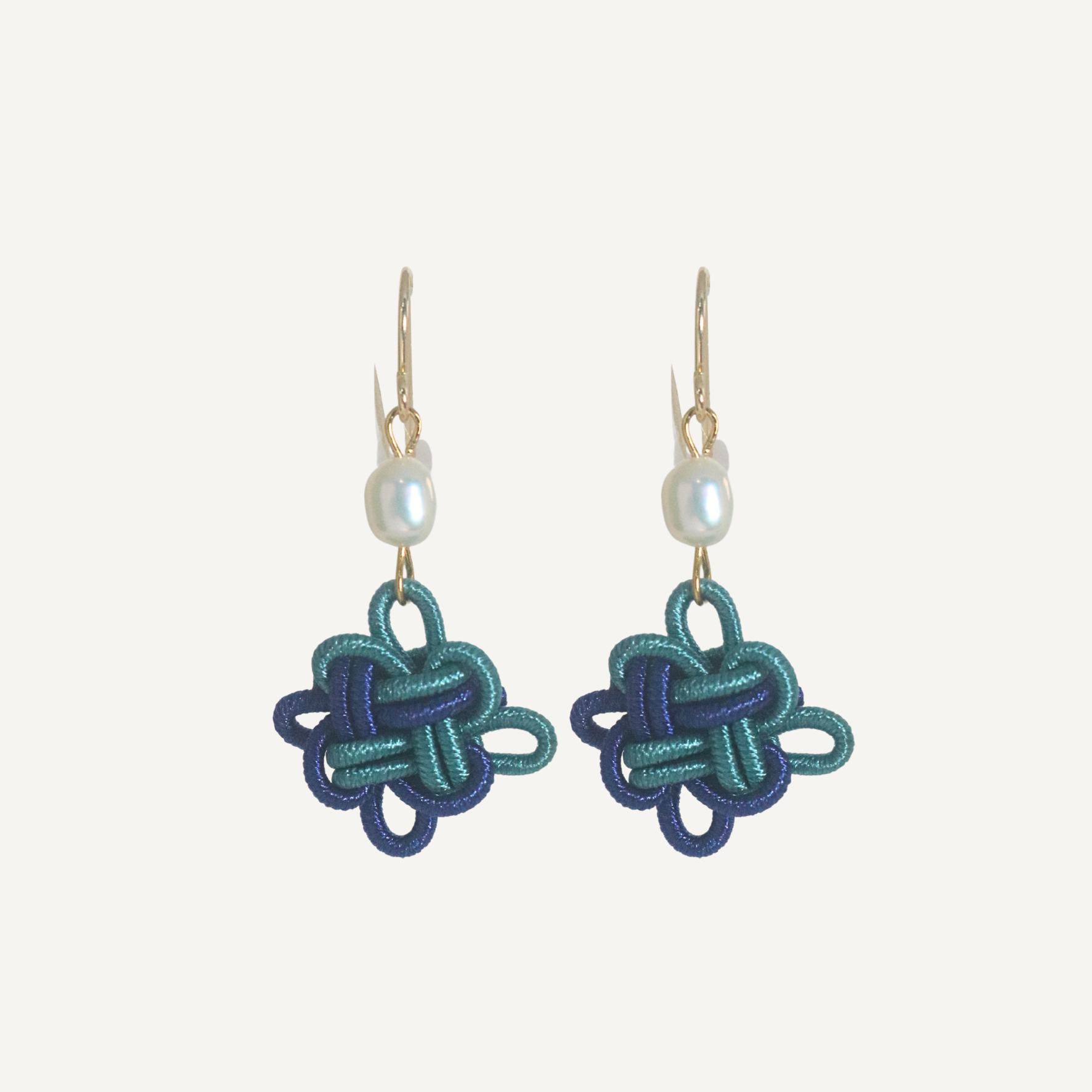 THE ANTECEDANT STORE | E - Auspicious Knot Earrings S1 (Blue/Green)