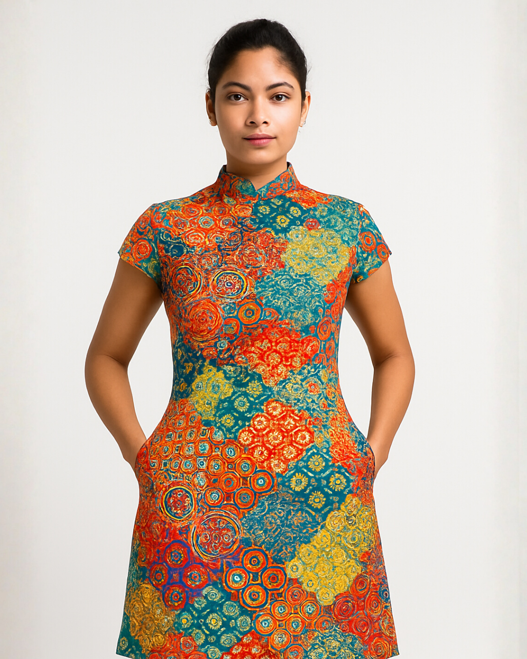 NIMBU | Harmony Multicolor Women Cheongsam