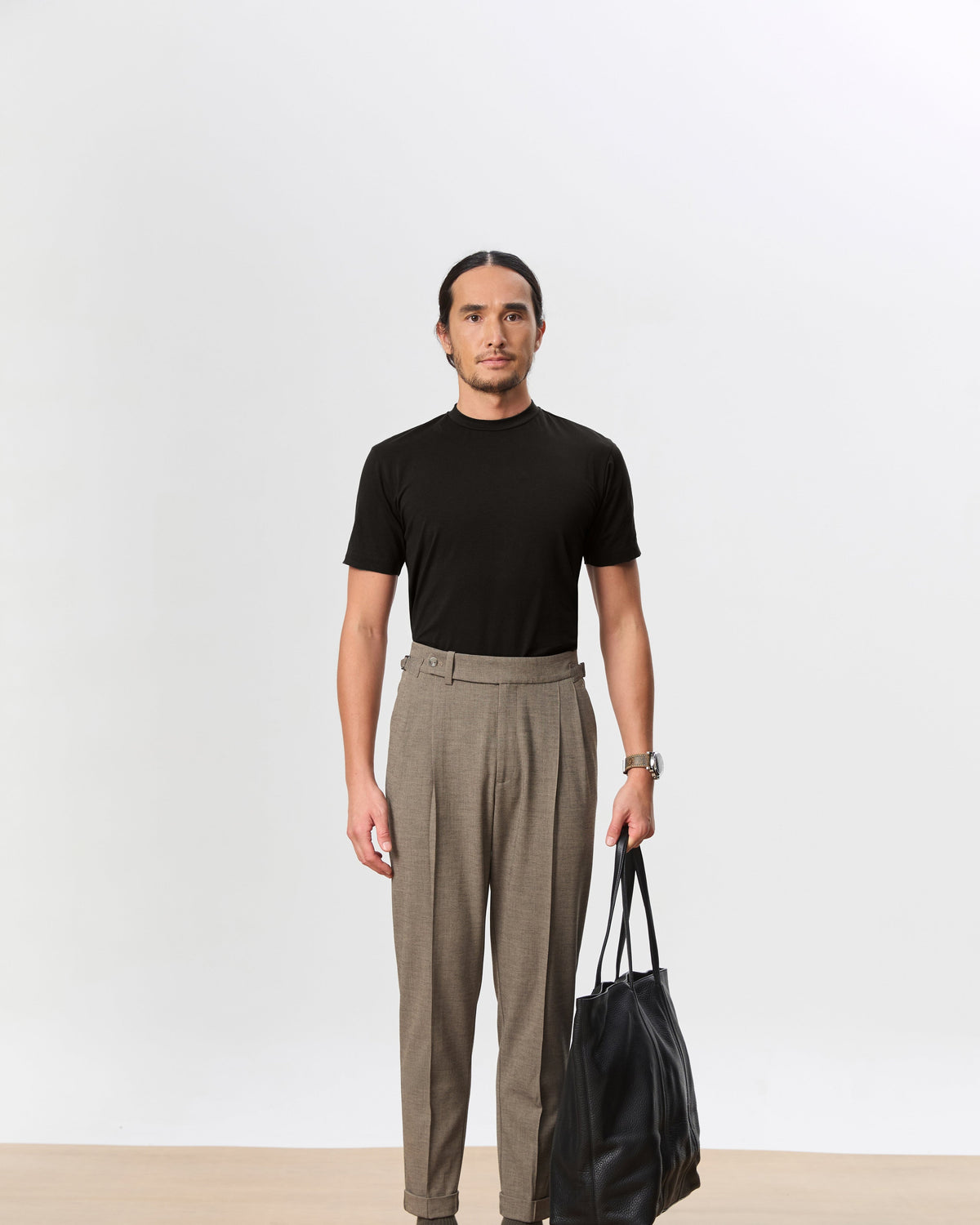 HOUSE OF ANON | Arlo Mock Neck Tee, Jersey