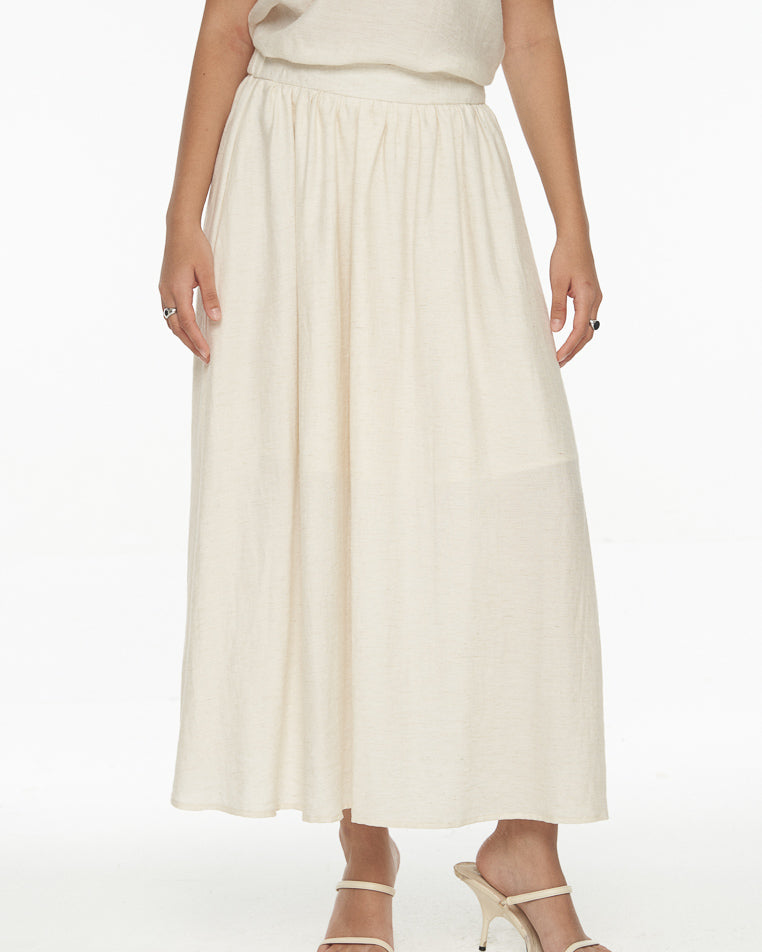 DRESSINGPAULA | Linen Midi Skirt