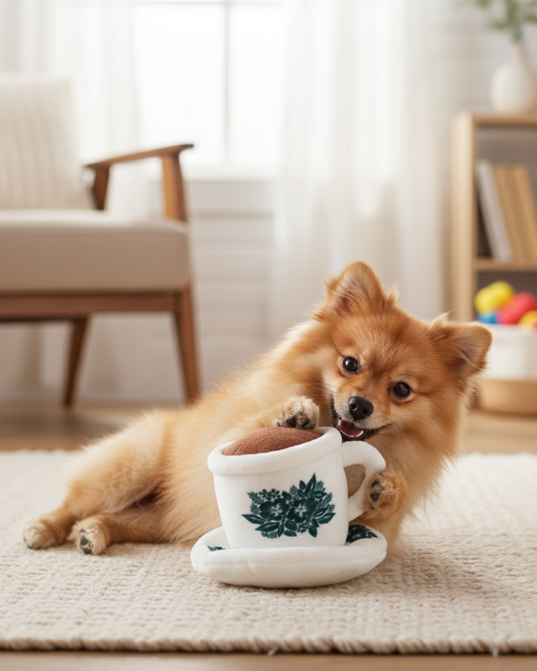 NOM | Waggle Kopi Cup Squeakie Chew Toy