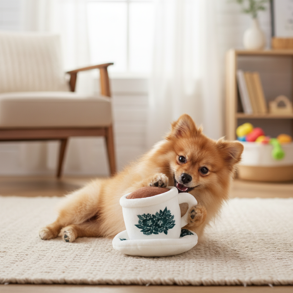 NOM | Waggle Kopi Cup Squeakie Chew Toy
