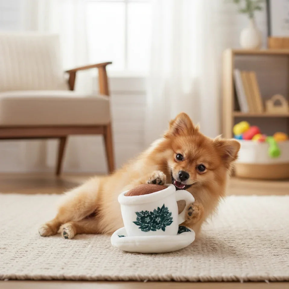 NOM | Waggle Kopi Cup Squeakie Chew Toy