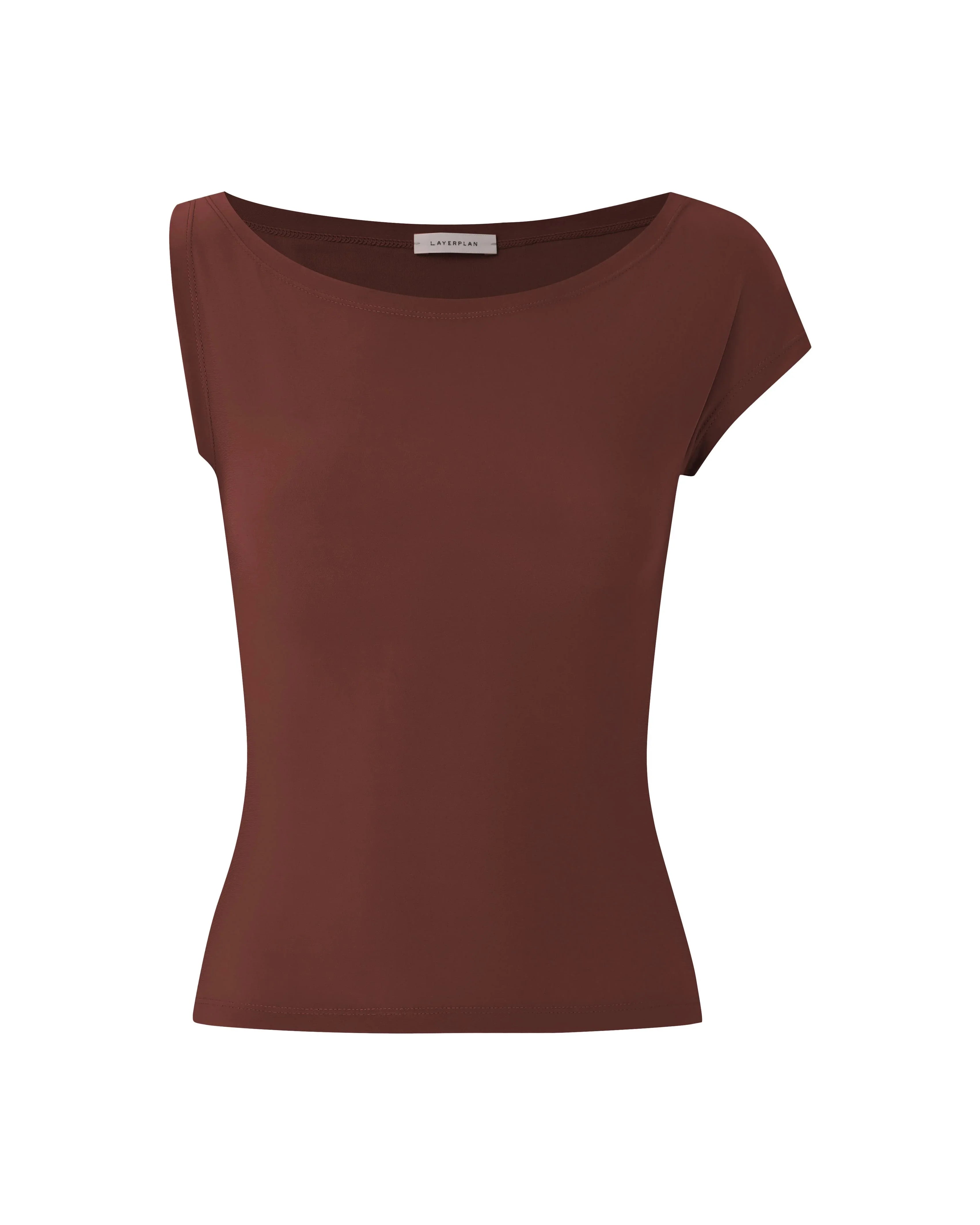 LAYERPLAN | Cotton Stretch Esmรฉ Asymmetric T-Shirt Top